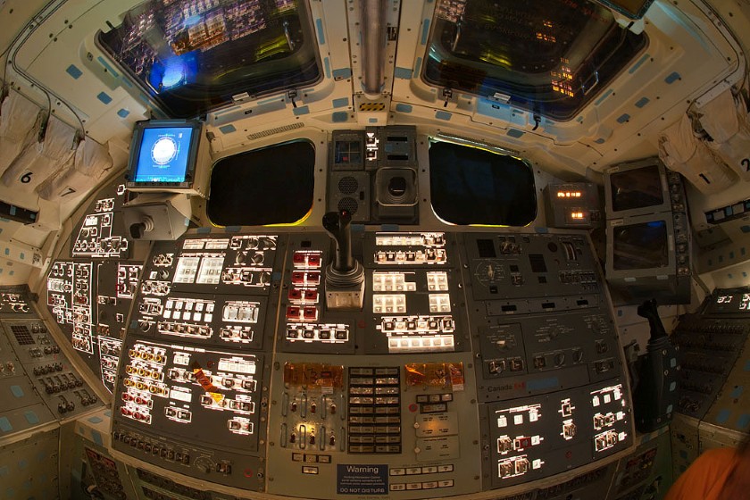 Endeavour flight deck, powered on for almost the last time 7