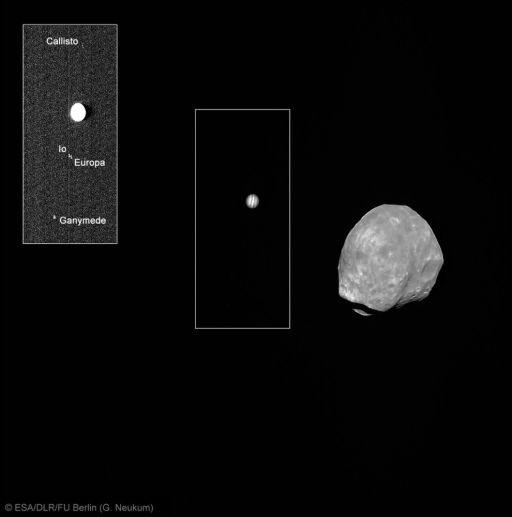Phobos and Jupiter and Jupiter's moons