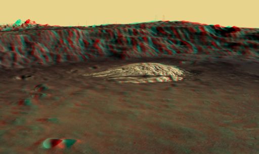 White Rock from Mars Express: 3D anaglyph