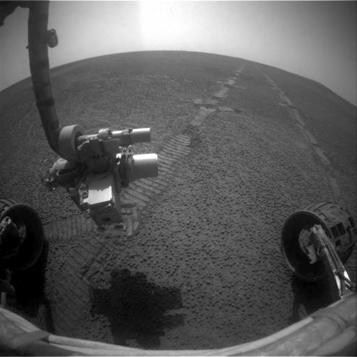 Blueberries under Opportunity's wheels, sol 2671