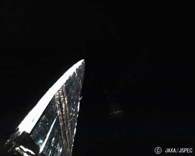 IKAROS first stage deployment halfway complete (Cam 1)