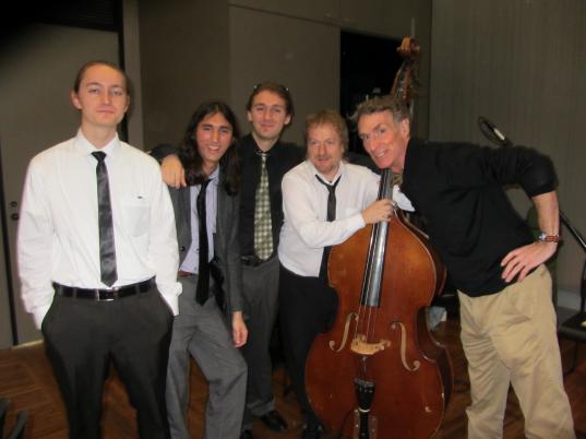 Hedgehog Swing quartet and new fan Bill Nye