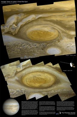Planetary Society poster: Voyager views of Jupiter's Great Red Spot