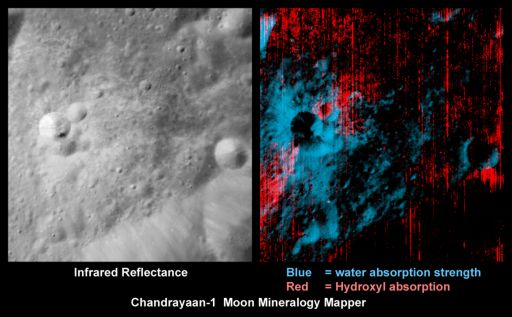 Water and hydroxyl in fresh lunar crater ejecta