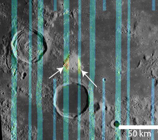 Diviner spots silica-rich terrain across Hansteen Alpha on the Moon