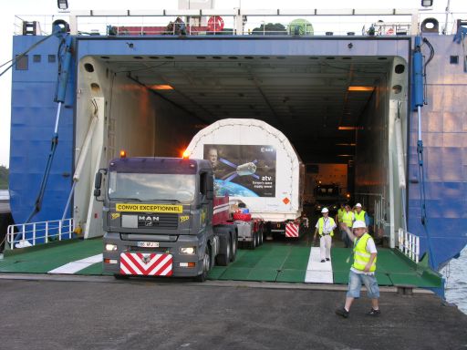 ATV Edoardo Amaldi arrives in Kourou