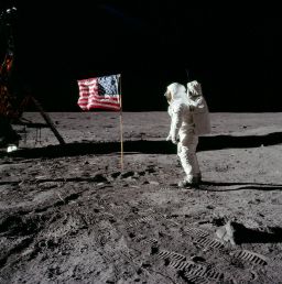 Buzz Aldrin on the Moon
