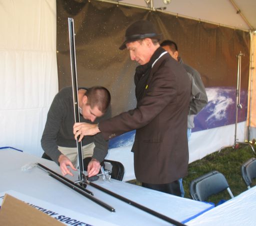 Chris Biddy and Bill Nye assemble a 1/4 scale model of Lightsail-1