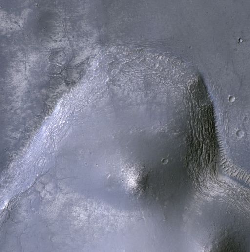Center of an odd crater in Terra Sabaea