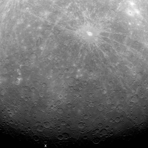 X marks the south pole?