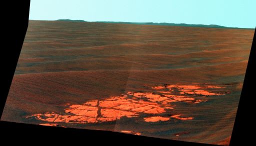 Endeavour Crater on the horizon
