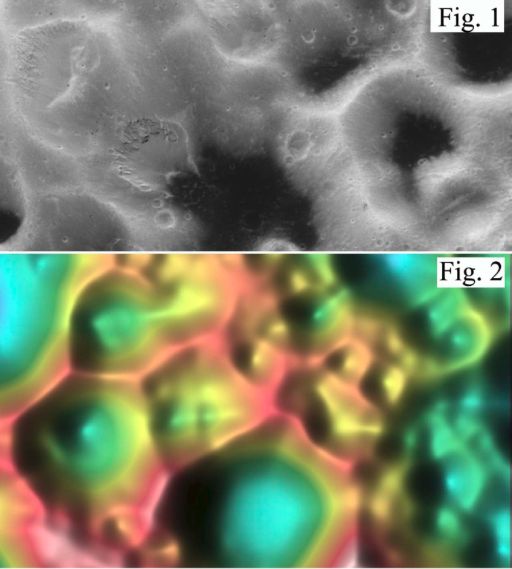Actual and simulated surface of Hyperion