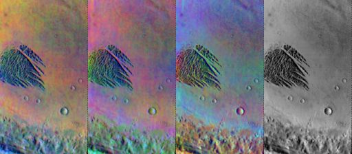 Color infrared view of White Rock from Mars Odyssey THEMIS