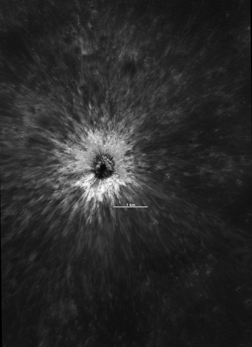 Fresh crater on the lunar farside