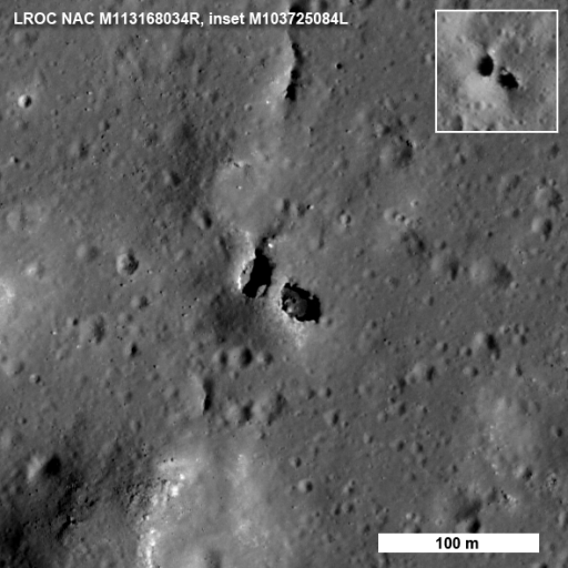 Natural bridge on the Moon
