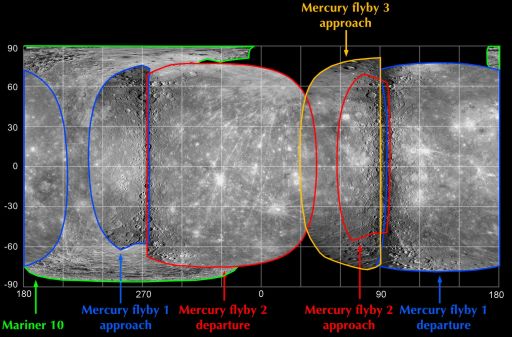 Map of Mercury after MESSENGER's third flyby