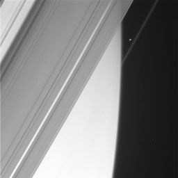 Prometheus, Saturn, and the rings