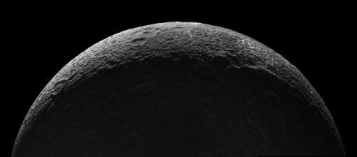 Crescent & Saturnlit Dione
