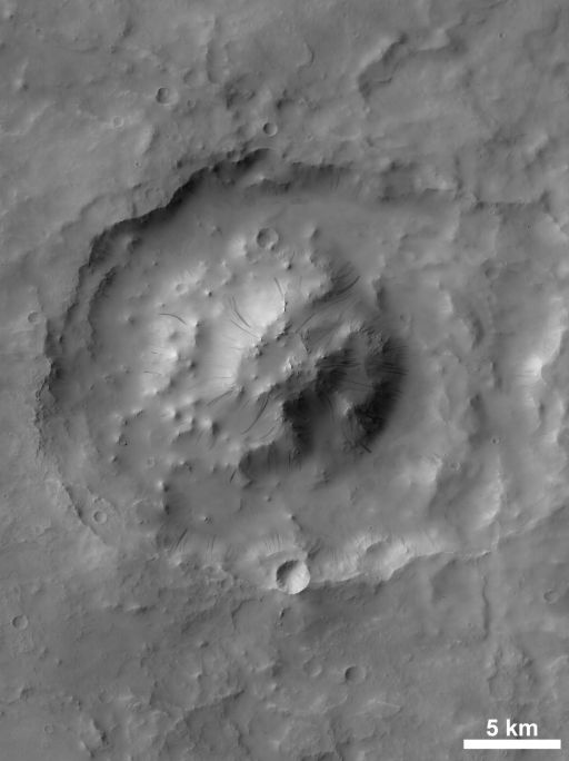 Crater with central mound