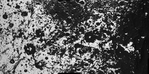 High-resolution mosaic of Iapetus' equatorial transitional zone