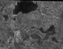 Possible Titan lakes and drainage channels