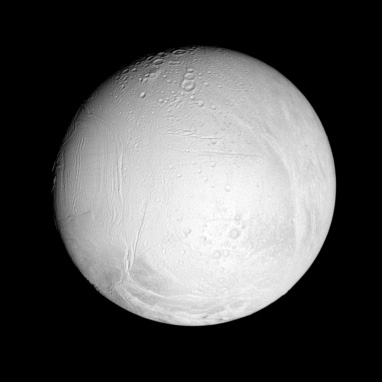 Enceladus' leading hemisphere
