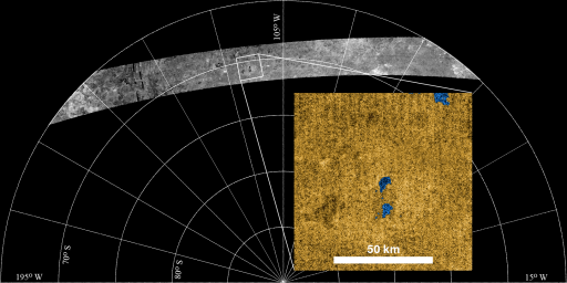 Lakes at Titan's south pole