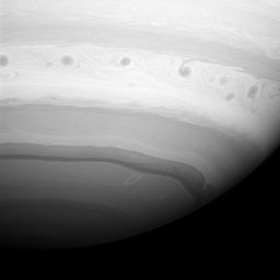 Saturn's storm alley