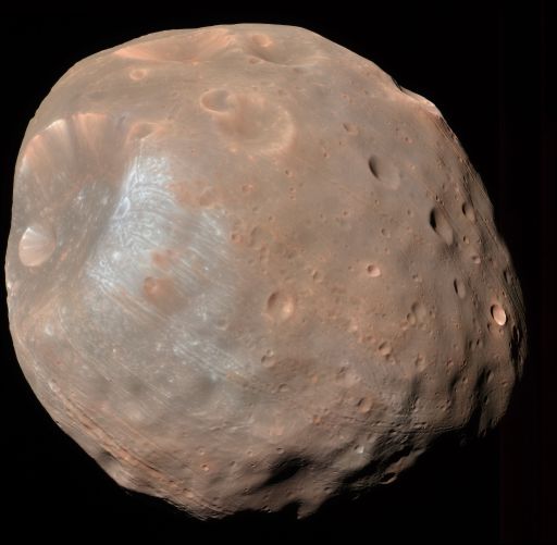 Color view of Phobos from Mars Reconnaissance Orbiter