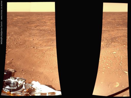 Phoenix color panorama: progress as of sol 10