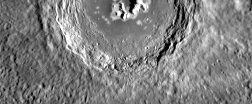 High-albedo central peak crater on Mercury