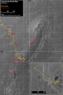 Opportunity route map 090111