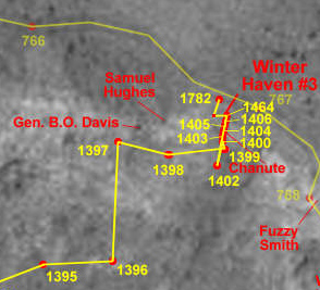 Detail from Spirit sol 1782 route map