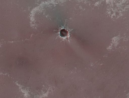 Anaglyph of Santa Maria crater and surroundings