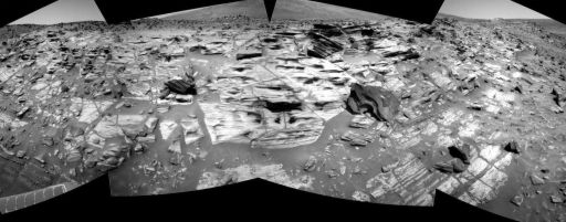Spirit's view of Home Plate at the end of sol 746
