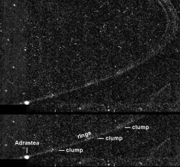 Clumps following Adrastea