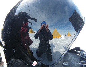 Ski-doo helmets make great mirrors