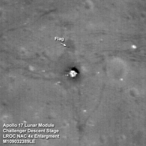 Apollo 17 lander and flag!