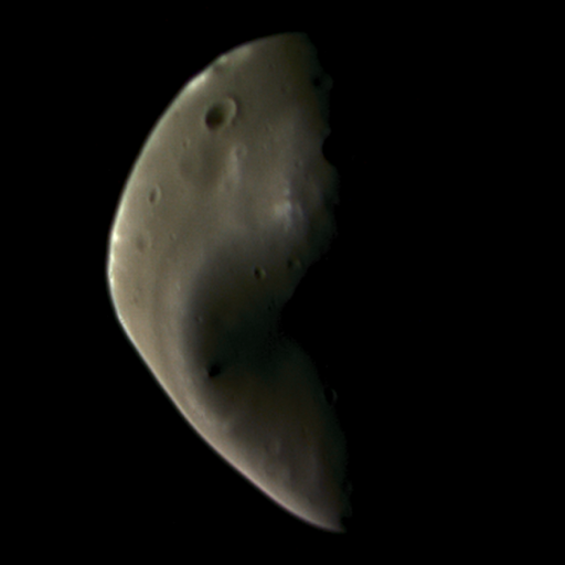 Deimos in color from Viking Orbiter 2