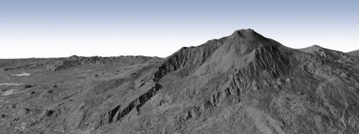 3D view of Mount Etna from radar data
