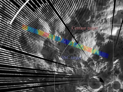 DIVINER image of LCROSS impact site on the Moon