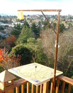 EarthDial with no-shadow mount on a deck