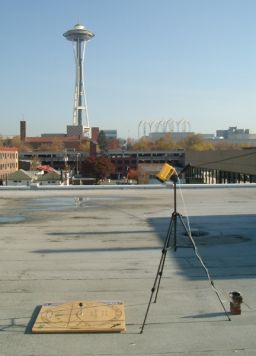 EarthDial on a flat roof