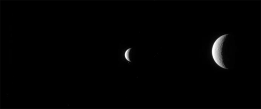 Enceladus and Rhea