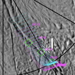 View from Cassini during the November 21, 2009 Enceladus flyby