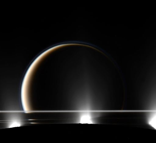 Peering through the fountains of Enceladus