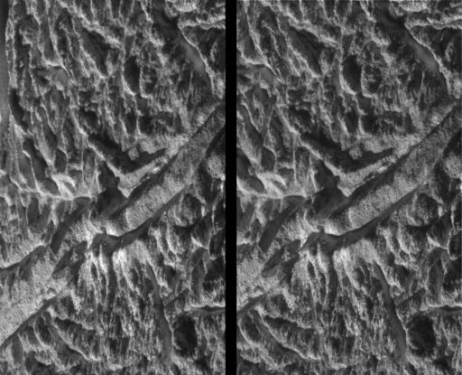 Tiger stripes near Enceladus' south pole