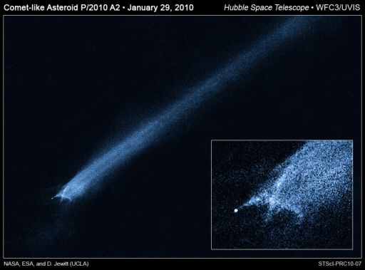 Hubble views the aftermath of an asteroid collision