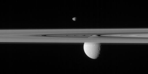 Janus, Rhea, and the rings