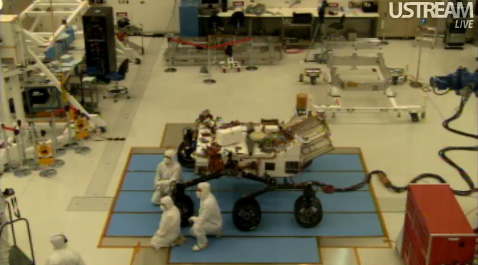 Curiosity on its wheels